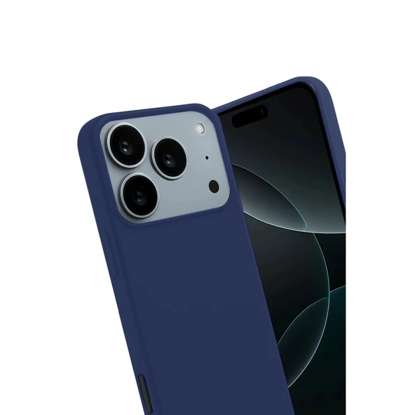 iPhone 17 Pro First Silikon - Lacivert - Resim 2