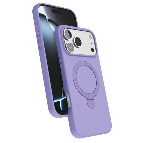 iPhone 17 Pro Regal Magsafe Standlı Kapak - Lila ürün görseli 1