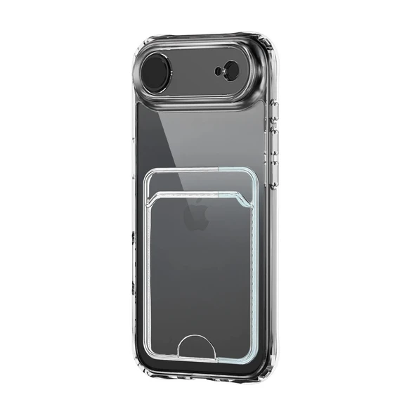 iPhone 17 Air Kart Şeffaf Silikon - Şeffaf - Resim 3