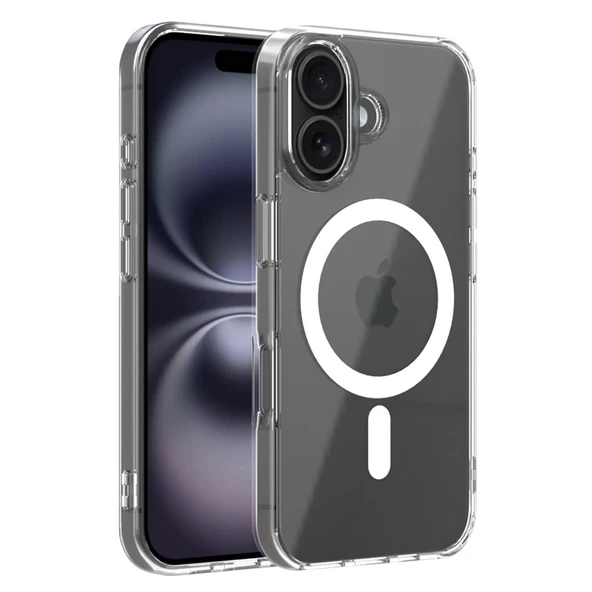 iPhone 17 Combo Sert Şeffaf Magsafe Kapak - Şeffaf ürün görseli 1