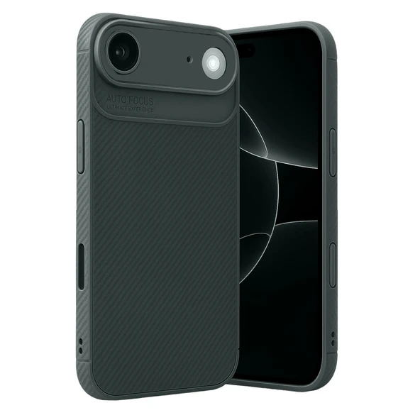 iPhone 17 Air Auto Focus Karbon Kapak - Koyu Yeşil ürün görseli 1