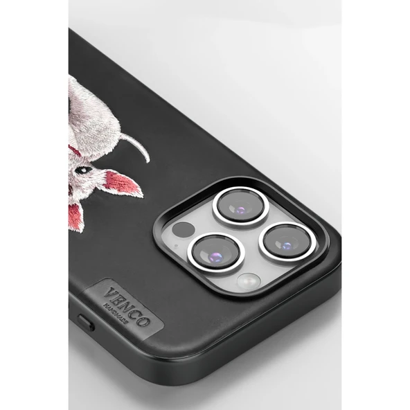 iPhone 16 Perma Desenli Kapak - Siyah - Resim 2