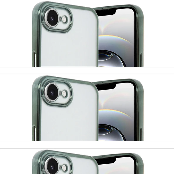 iPhone 16e Kılıf Kamera Korumalı Lensli Silikon - Yeşil ürün görseli 1