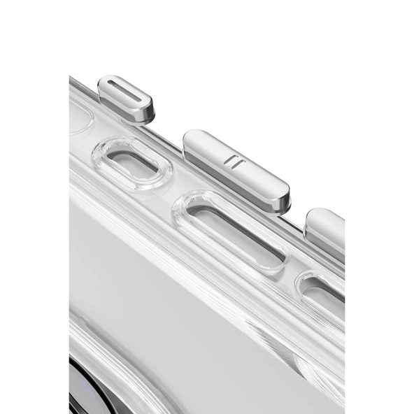 iPhone 16 Gleam Pc Sert Magsafe Kılıf - Şeffaf - Resim 3