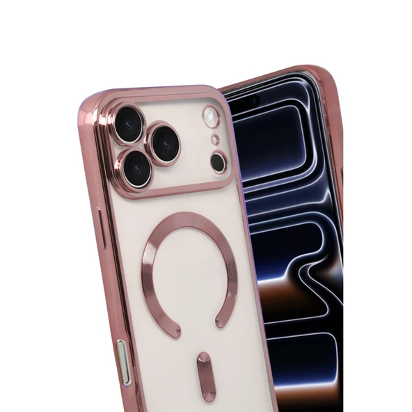 iPhone 17 Pro Kross Magneticsafe Kapak - Rose - Resim 3