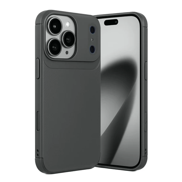 iPhone 17 Pro Auto Focus Karbon Kapak - Gri ürün görseli 1