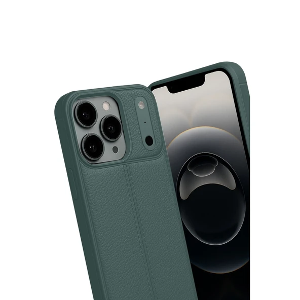 iPhone 17 Pro Auto Focus Kapak - Koyu Yeşil - Resim 3
