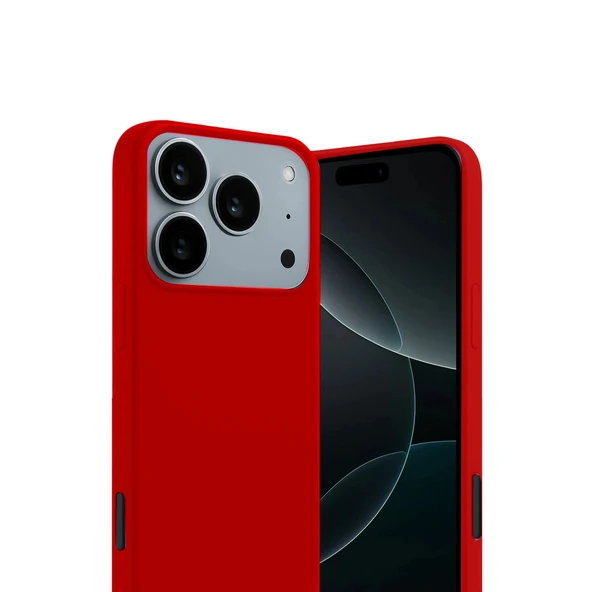 iPhone 17 Pro First Silikon - Kırmızı - Resim 2