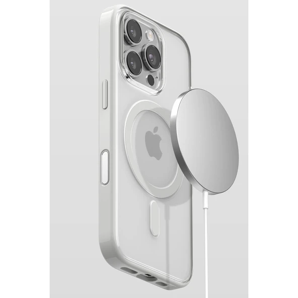 iPhone 16 Pro Joly Magsafe Kapak - Beyaz - Resim 4