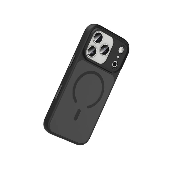 iPhone 17 Pro Megane Magsafe Kapak - Siyah - Resim 4