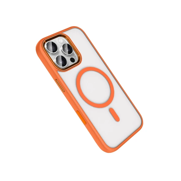 iPhone 16 Pro Max Terea Magsafe Kapak - Turuncu - Resim 4