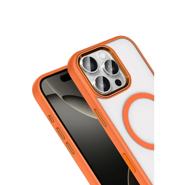 iPhone 16 Pro Max Terea Magsafe Kapak - Turuncu - Resim 2