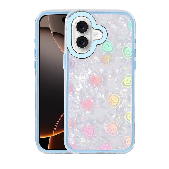 iPhone 16 Lumi Desenli Kapak - Mavi ürün görseli 1