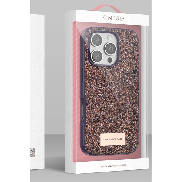 iPhone 16 Pro Max Bright Simli Kapak - Siyah - Resim 4