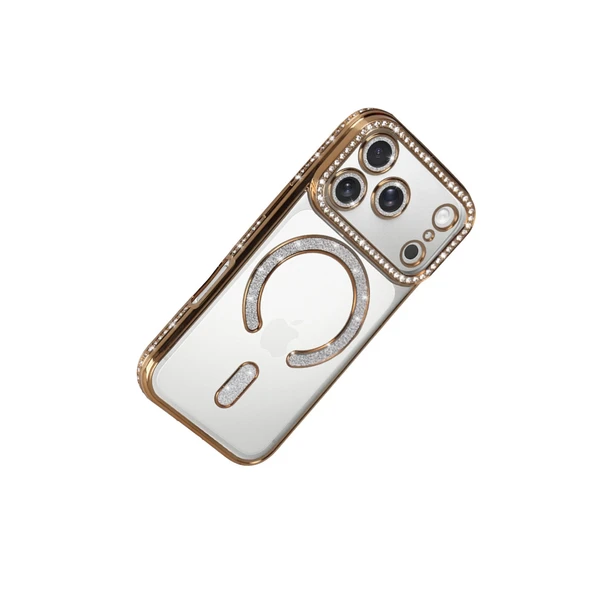 iPhone 17 Pro Joke Simli Magneticsafe Kılıf - Gold - Resim 4