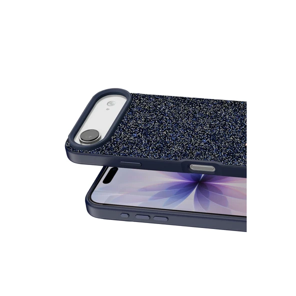 iPhone 17 Air Bright Simli Kapak - Mavi - Resim 2
