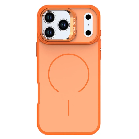 iPhone 17 Pro Flexa Magsafe Kapak - Turuncu - Resim 3