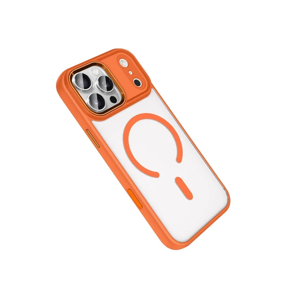 iPhone 17 Pro Terea Magsafe Kapak - Turuncu - Resim 4
