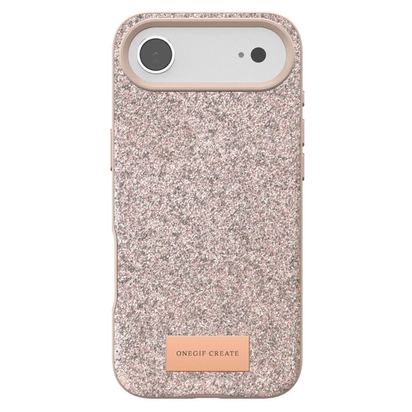 iPhone 17 Air Bright Simli Kapak - Pembe - Resim 4