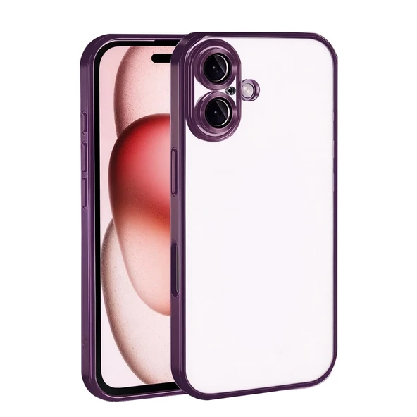 iPhone 17 Kamera Korumalı Lensli Silikon - Açık Mor ürün görseli 1