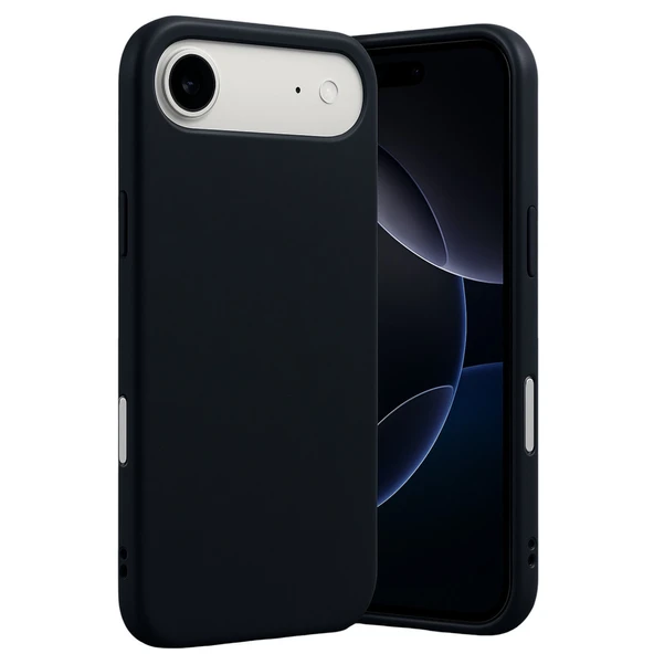 iPhone 17 Air Nano İçi Kadife Silikon - Siyah ürün görseli 1