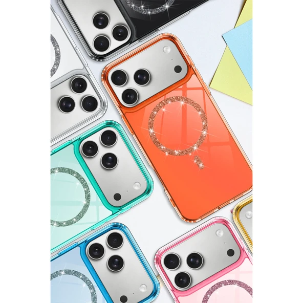 iPhone 17 Pro Max Live Diamond Magsafe Kapak - Siyah - Resim 3