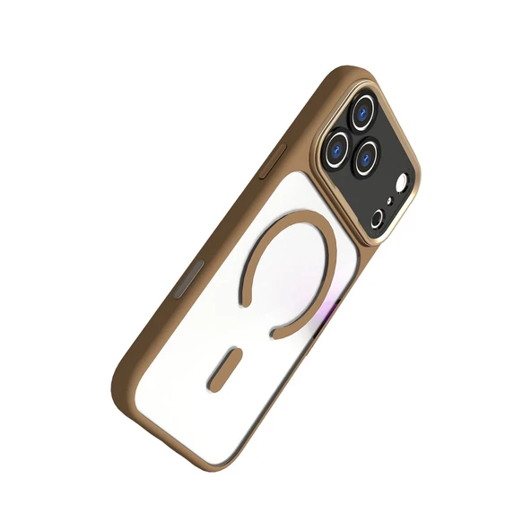 iPhone 17 Pro Hazar Magsafe Kapak - Gold - Resim 3