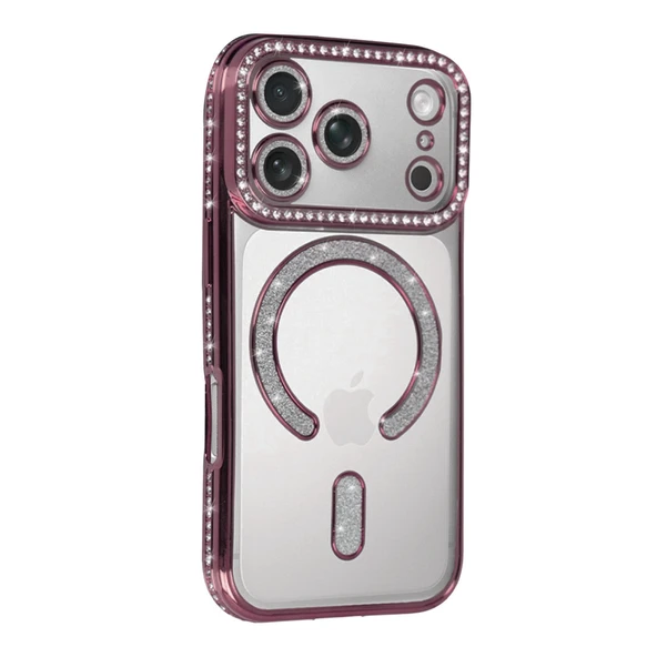 iPhone 17 Pro Joke Simli Magneticsafe Kılıf - Pembe - Resim 2