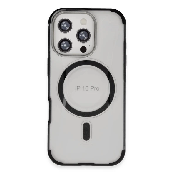 iPhone 16 Pro Max Hilton Magsafe Kapak - Siyah - Resim 3