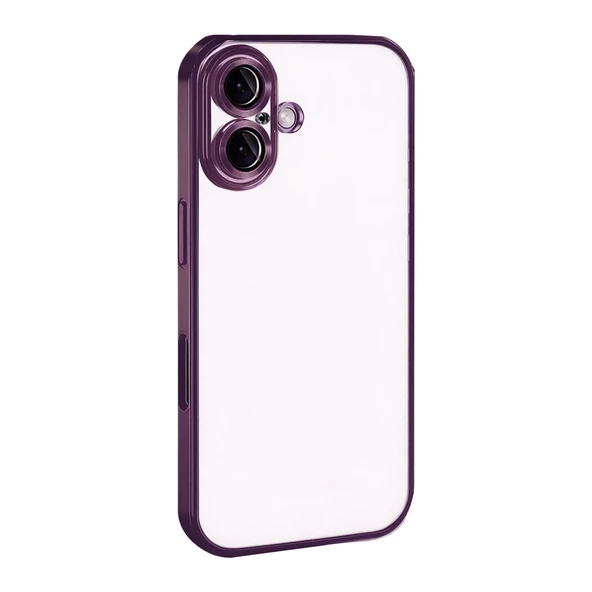 iPhone 17 Kamera Korumalı Lensli Silikon - Açık Mor - Resim 3
