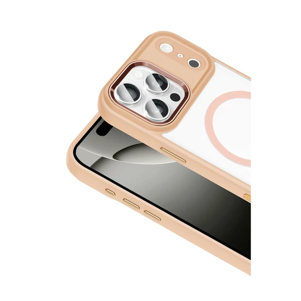 iPhone 17 Pro Max Terea Magsafe Kapak - Pembe - Resim 2