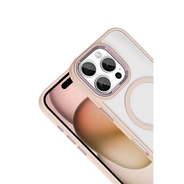 iPhone 16 Pro Max Terea Magsafe Kapak - Pembe - Resim 4