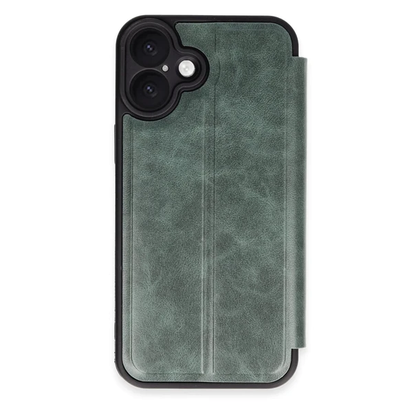 iPhone 16 Plus Kılıf Flip Cover - Koyu Yeşil ürün görseli 1