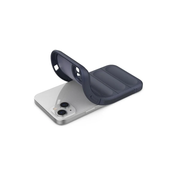 iPhone 16 Plus Kılıf Optimum Silikon - Lacivert - Resim 2