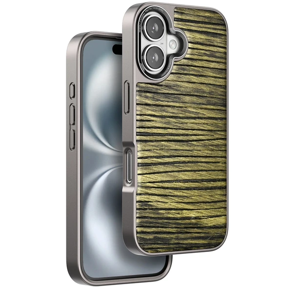 iPhone 16 Wave Kapak - Koyu Kahve ürün görseli 1