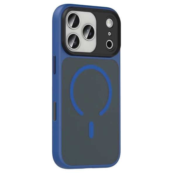 iPhone 17 Pro Max Megane Magsafe Kapak - Lacivert - Resim 3