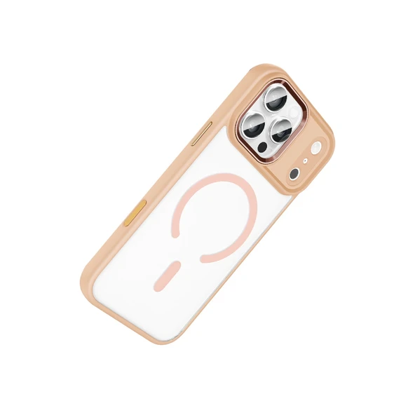 iPhone 17 Pro Max Terea Magsafe Kapak - Pembe - Resim 4