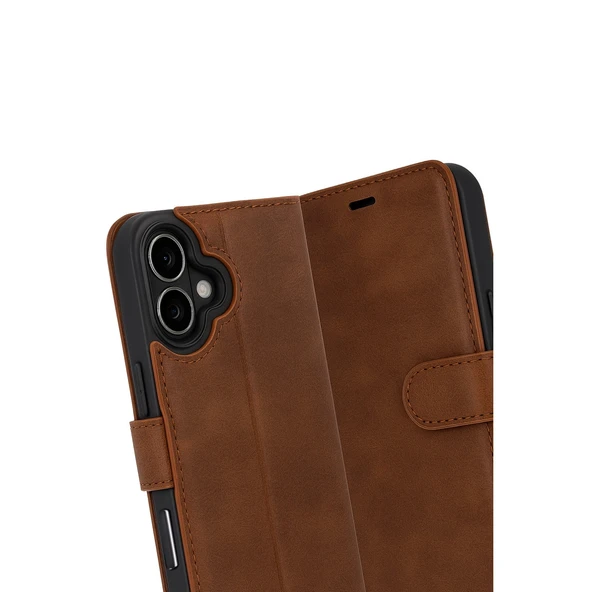 iPhone 17 Trend S Plus Kapaklı Kılıf - Taba - Resim 3