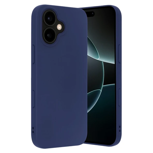 iPhone 17 Nano İçi Kadife Silikon - Lacivert ürün görseli 1