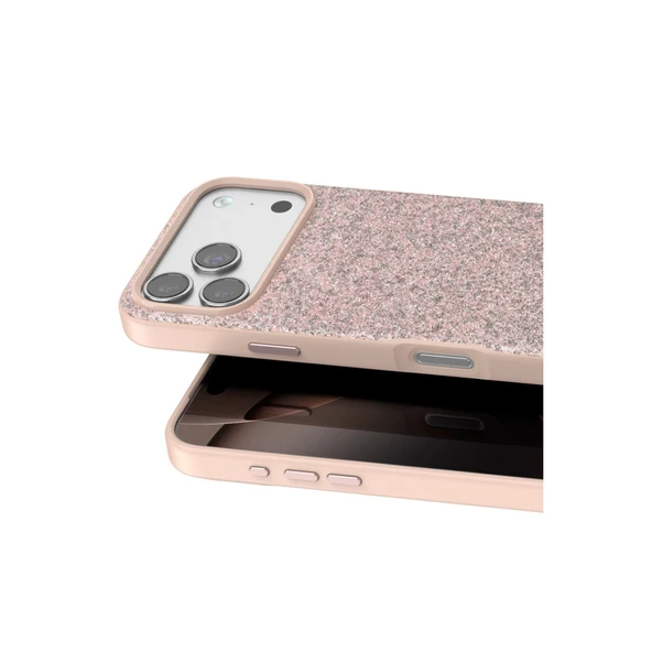 iPhone 17 Pro Max Bright Simli Kapak - Pembe - Resim 2