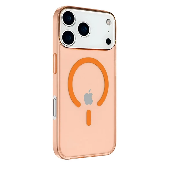 iPhone 17 Pro Kılıf Pc Real Magsafe Kapak - Turuncu ürün görseli 1