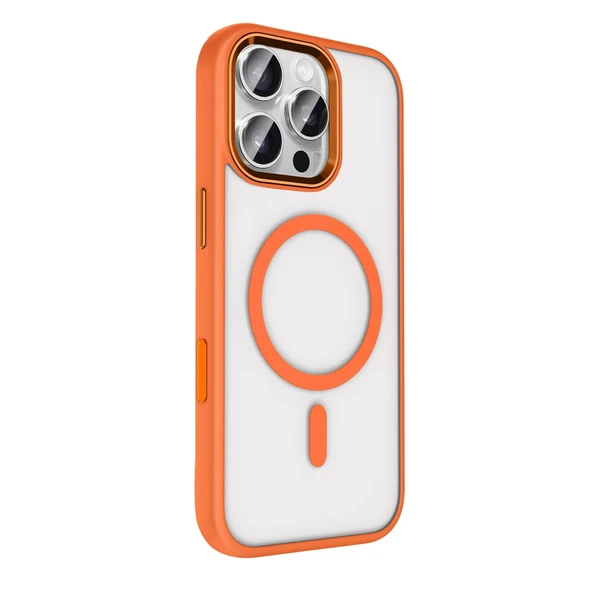 iPhone 16 Pro Max Terea Magsafe Kapak - Turuncu - Resim 3