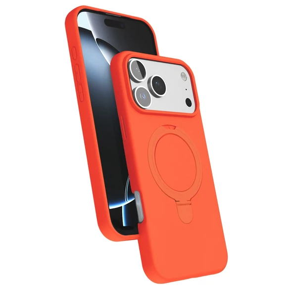 iPhone 17 Pro Regal Magsafe Standlı Kapak - Turuncu ürün görseli 1