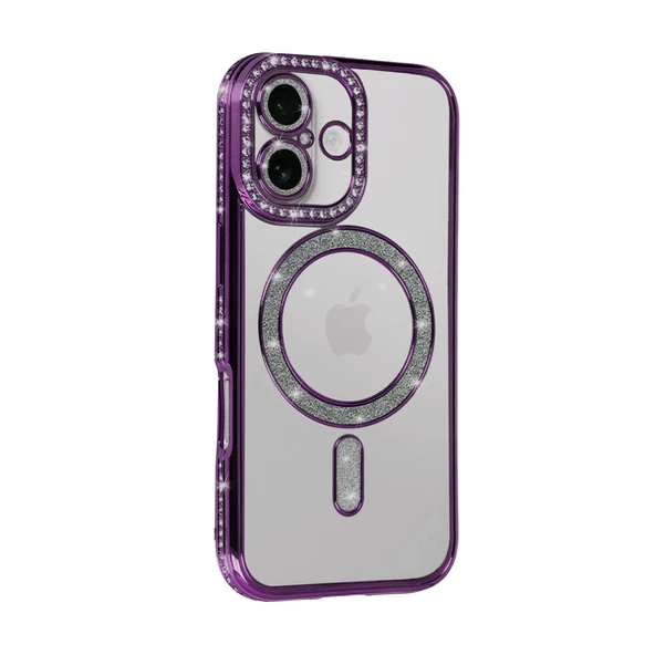 iPhone 17 Joke Simli Magneticsafe Kılıf - Derin Mor - Resim 2