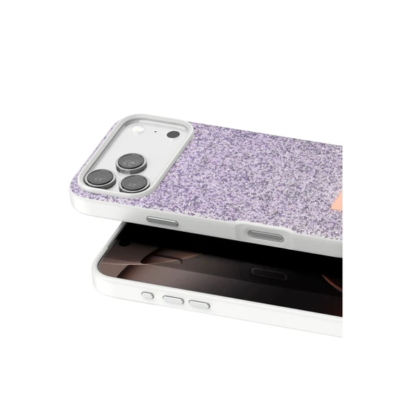 iPhone 17 Pro Bright Simli Kapak - Lila - Resim 2