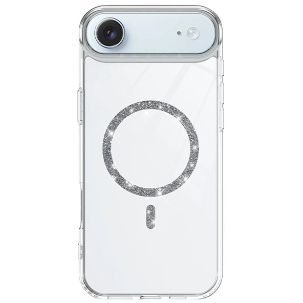 iPhone 17 Air Live Diamond Magsafe Kapak - Şeffaf - Resim 2