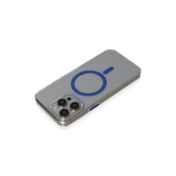 iPhone 15 Pro Max Bubble Magsafe Kapak - Lacivert - Resim 3