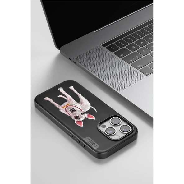 iPhone 15 Pro Max Perma Desenli Kapak - Siyah - Resim 4