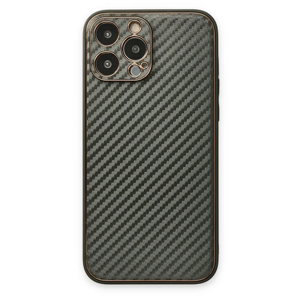 iPhone 13 Pro Kılıf Coco Karbon Silikon - Füme ürün görseli 1