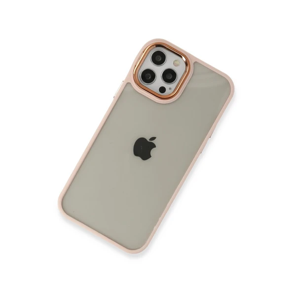 iPhone 12 Pro Max Kılıf Dora Kapak - Pudra - Resim 4